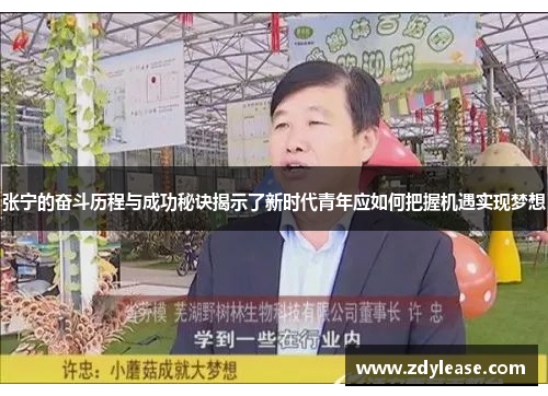 张宁的奋斗历程与成功秘诀揭示了新时代青年应如何把握机遇实现梦想